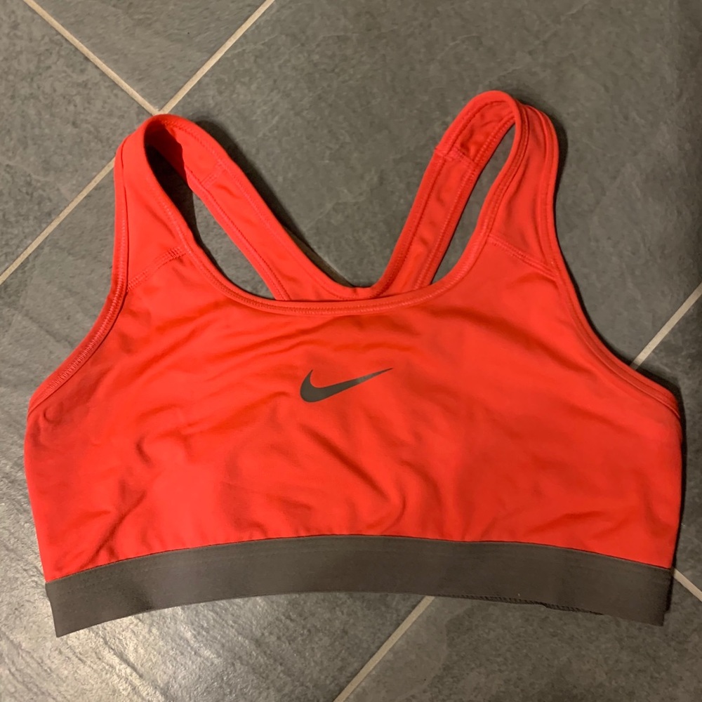 coral nike sports bra